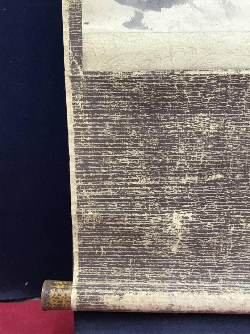 真作/富田渓仙/社殿鶏之図/花鳥図/掛軸/名家伝来/AE-156