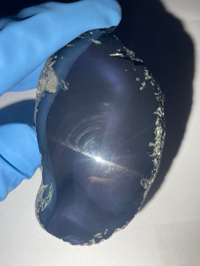研磨品　十勝石玲瓏　パープルシラーオーロラ　レインボーオブシディアン