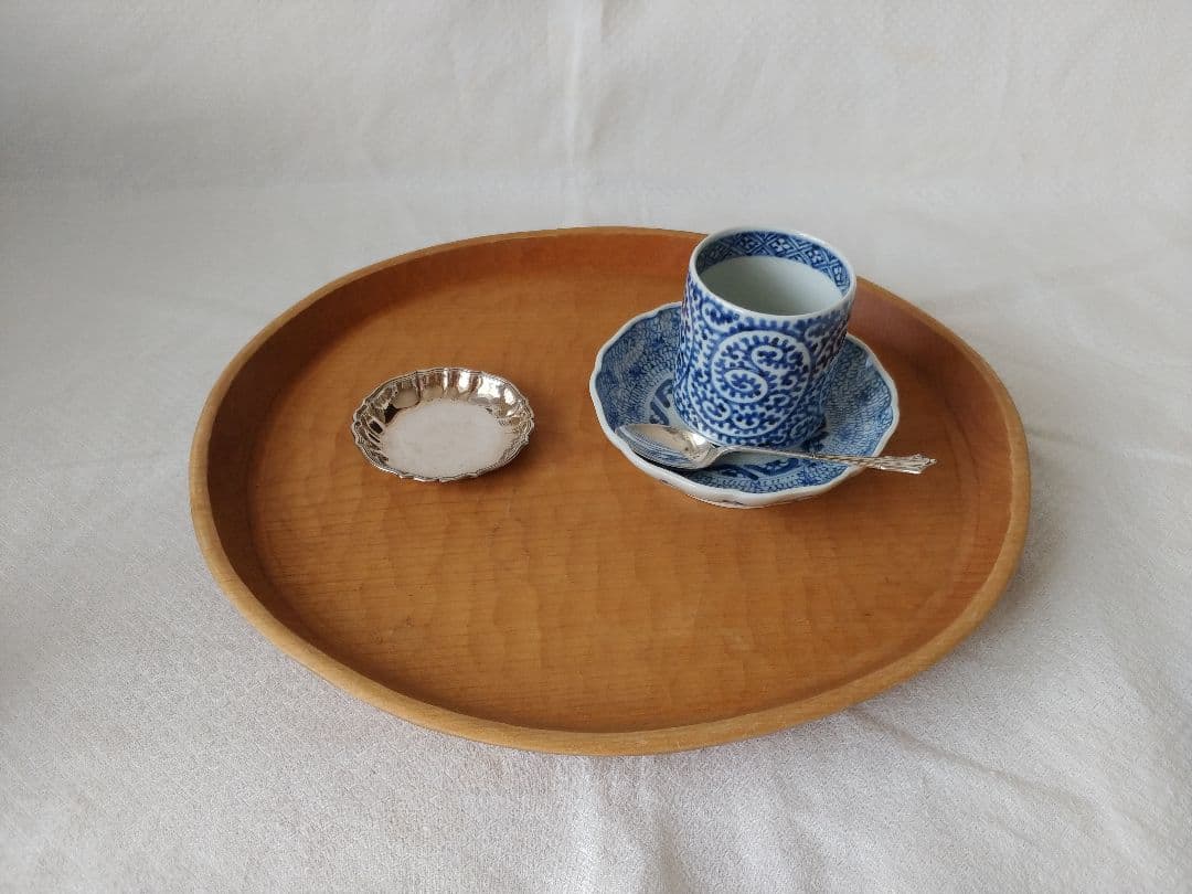 てっさい堂　猪口　古伊万里　染付　シルバー　セットA　(トレイ含まず)