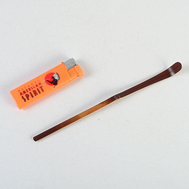 茶道具　吉田宗仙作　茶杓　銘庵の友　紫野　小林太玄書付　共筒共箱　V　9415