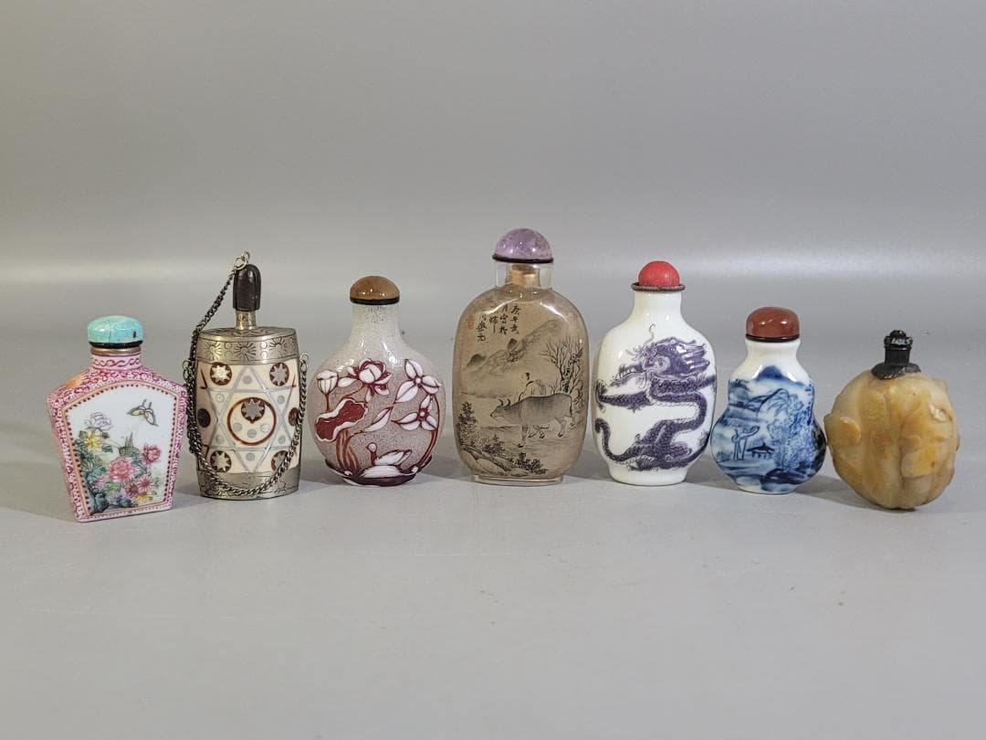 中国 古い 鼻煙壷 7個まとめ Ａ839