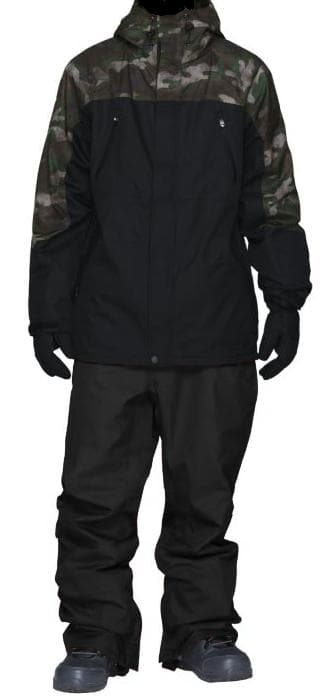 【新品】24-25スノーボード ウェア/上下セット/メンズ/カモフラ/Lサイズ