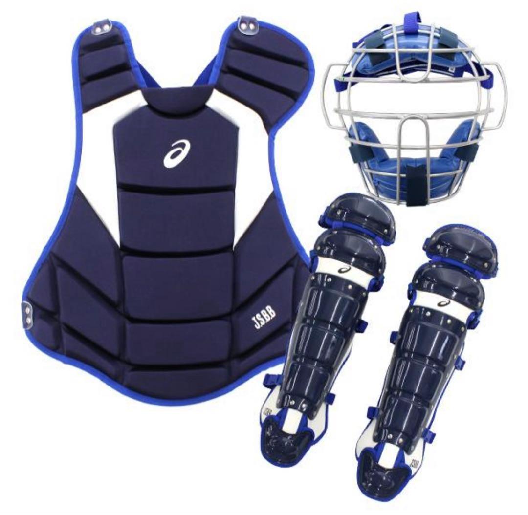 週末限値下asics ジュニア軟式野球キャッチャープログテクターネイビーJSBB