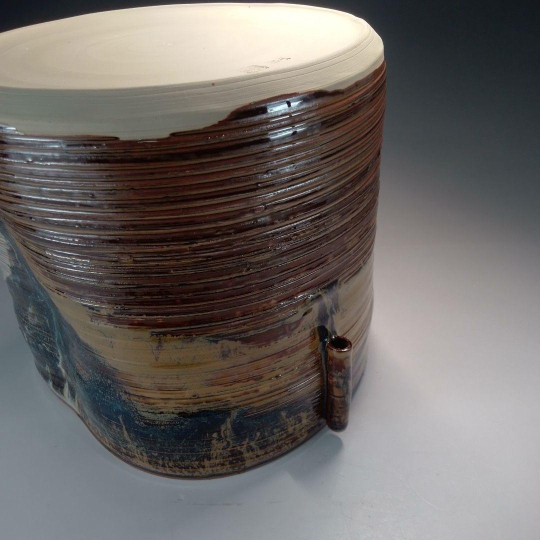 楽山　高取　水指　耳付　高取焼　水差し