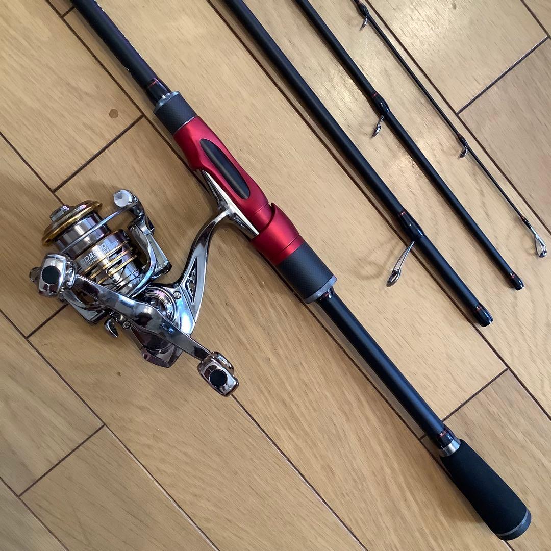 PE2号付4ピース7ftスピニングロッド&ダブルハンドルスピニングリール2500