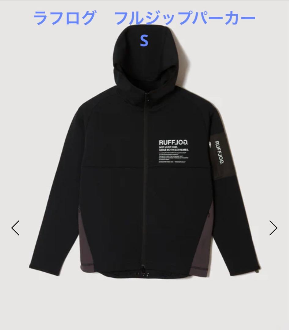 ラフログ　RUFFROG ブラック フルジップ パーカー レディース　S