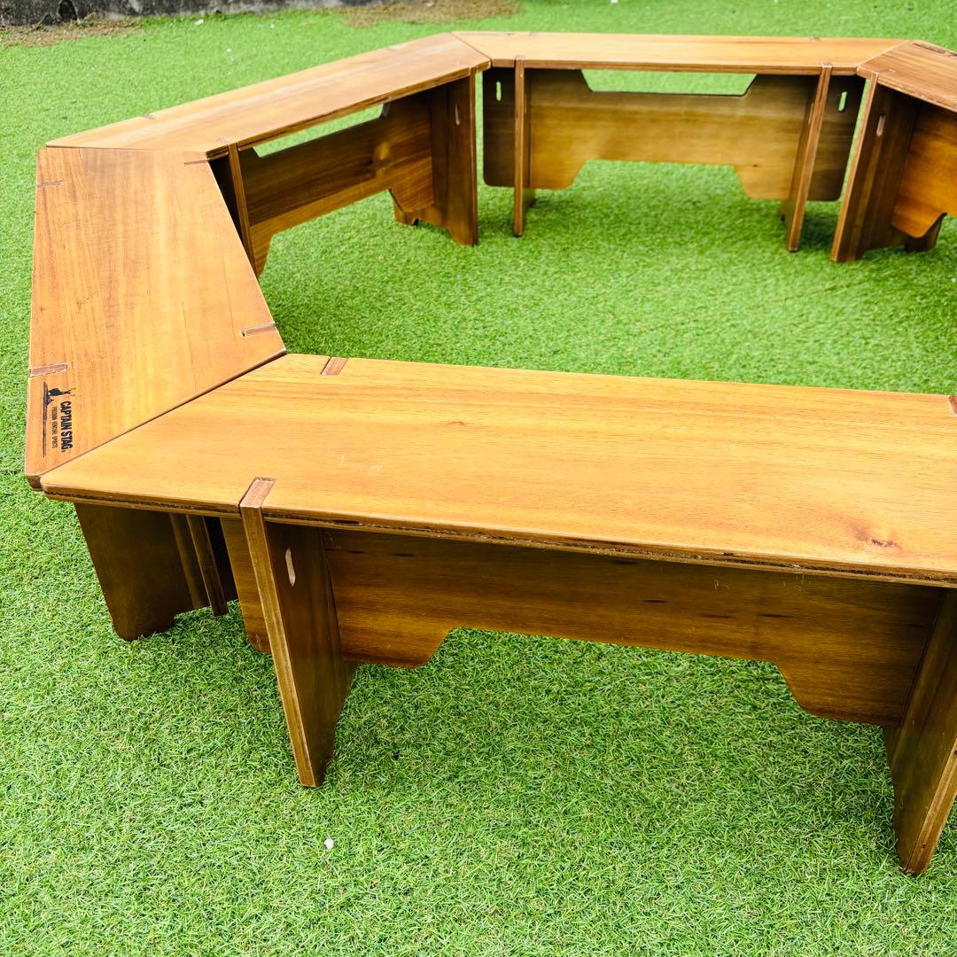 キャプテンスタッグ　クラシック　ヘキサテーブル　グリル　アウトドア　テーブル