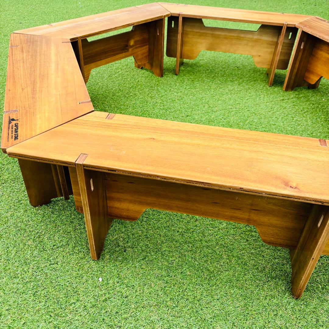 キャプテンスタッグ　クラシック　ヘキサテーブル　グリル　アウトドア　テーブル