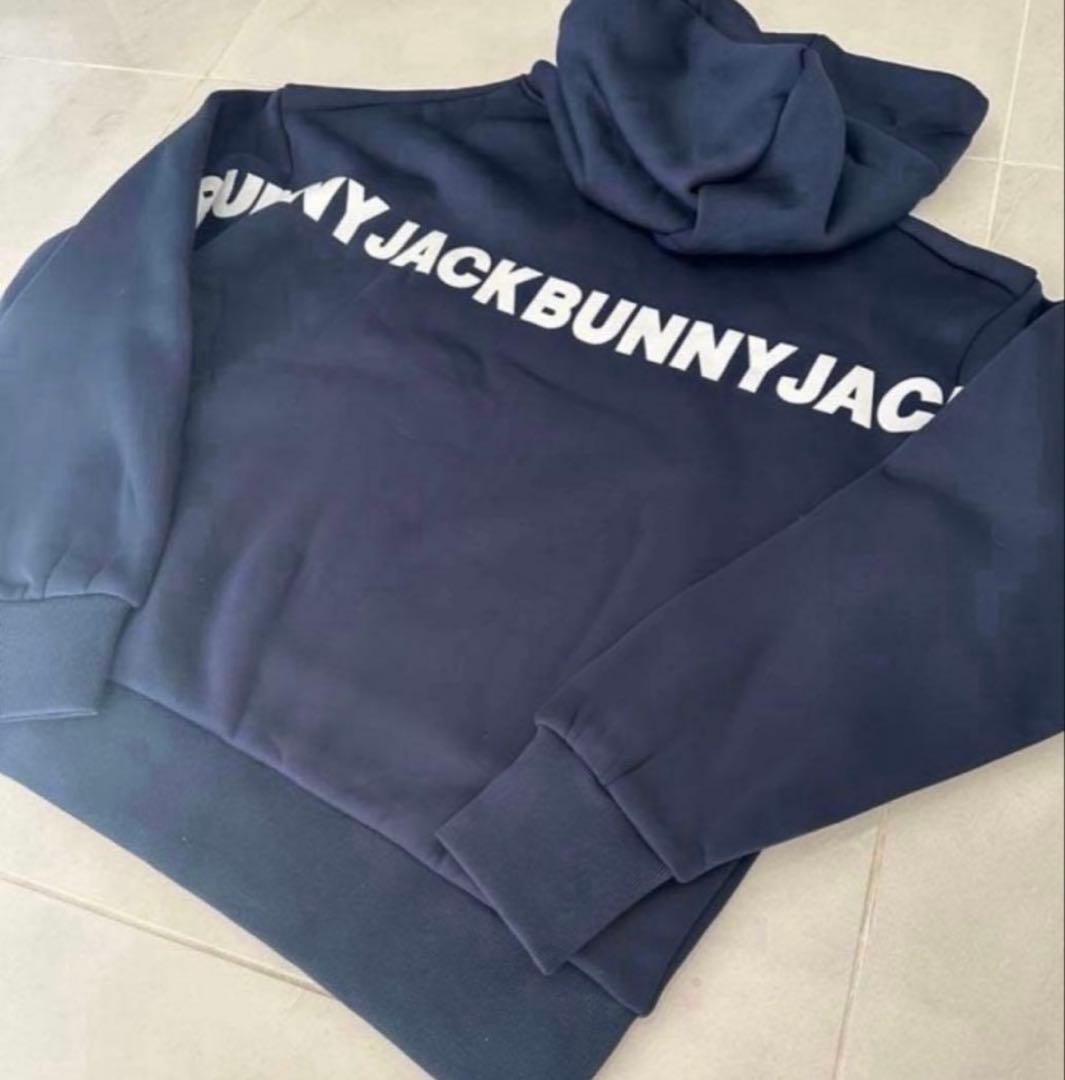 未使用ジャックバニーKARUISHI裏フリースフーディプルオーバーL