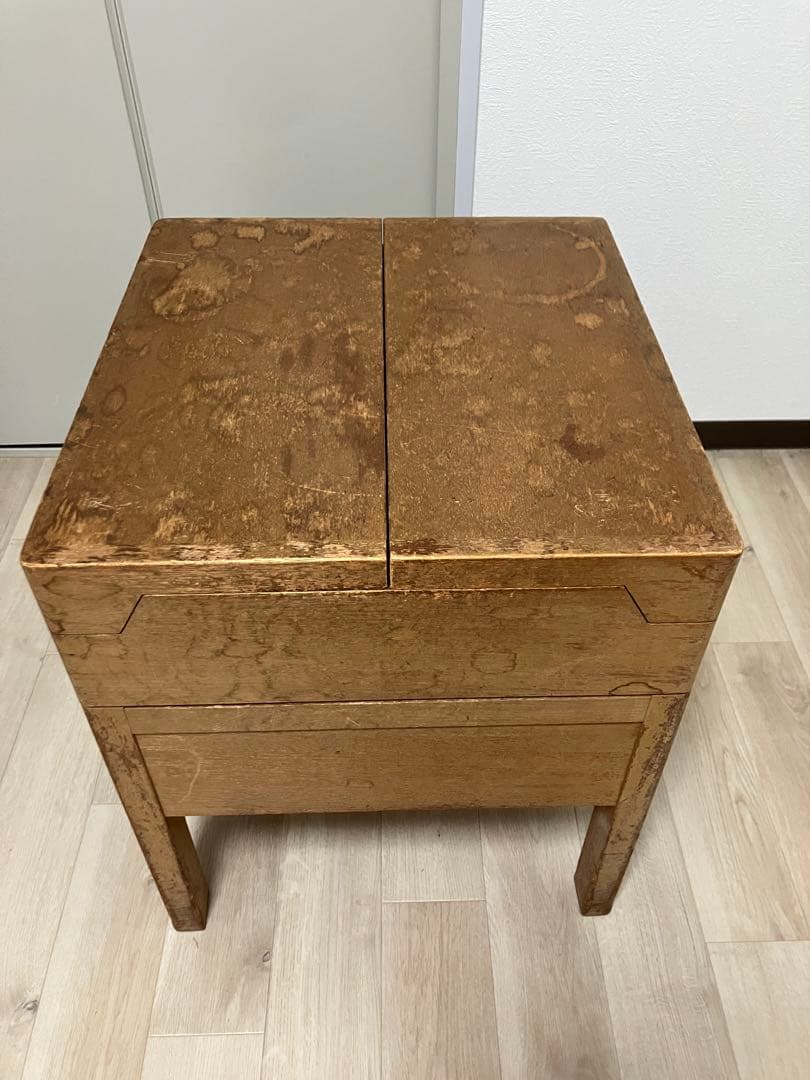 木製囲碁盤＋観音扉付き収納台　白黒碁石・木製碁笥付き　実用向け