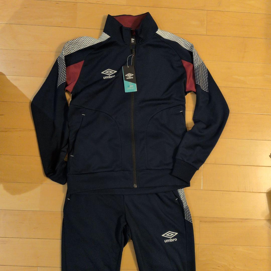 新品　サイズМ　アンブロ　umbro ネイビー ジャージ セットアップ