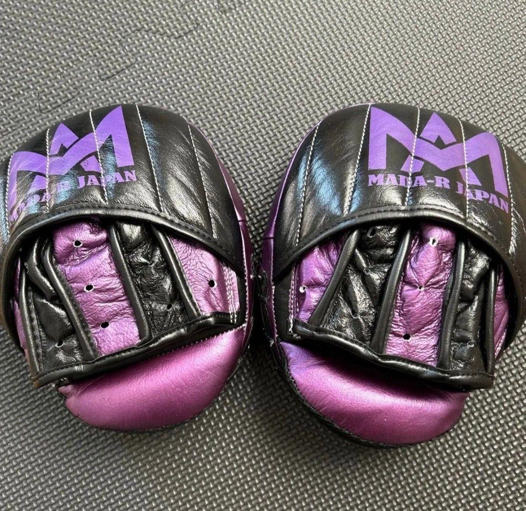 2代目 メイウェザー専用パンチングミット ブラック×パープル　MADA-R