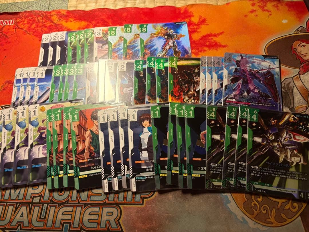 ニ*ー様 ガンダムカード 白緑ウイング 緑白 デッキ ウイングゼロ デスサイズ