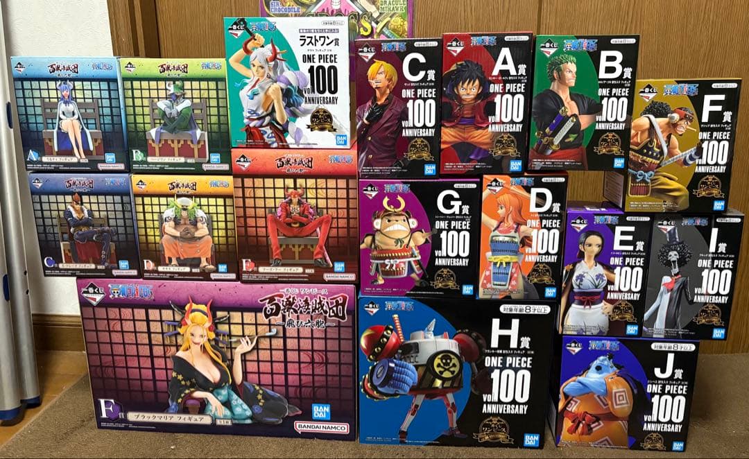 一番くじワンピース ワノ国編　麦わらの一味　飛び六胞　フィギュアコンプ！