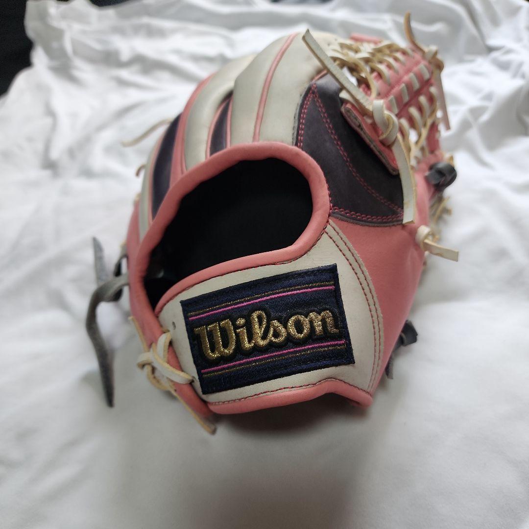 Wilson 軟式グローブ 外野用ピンク/ホワイト ✨限定品✨