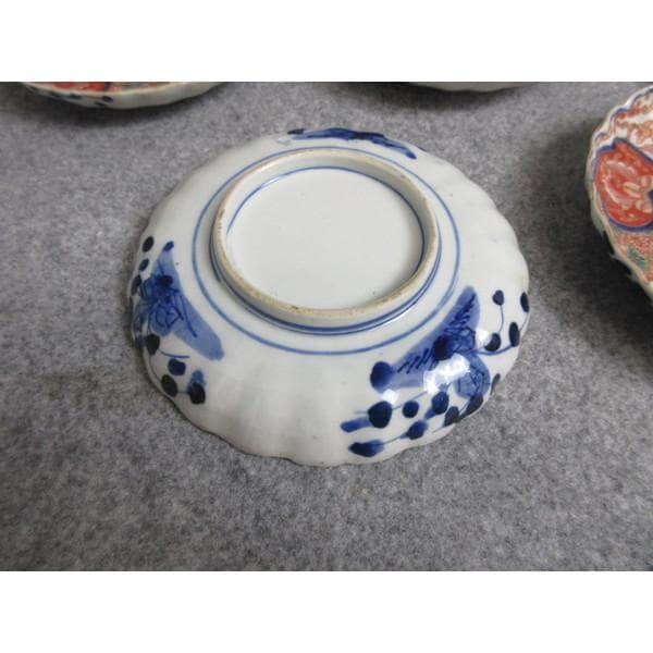 伊万里金襴手染錦菊皿5枚 [B28318]