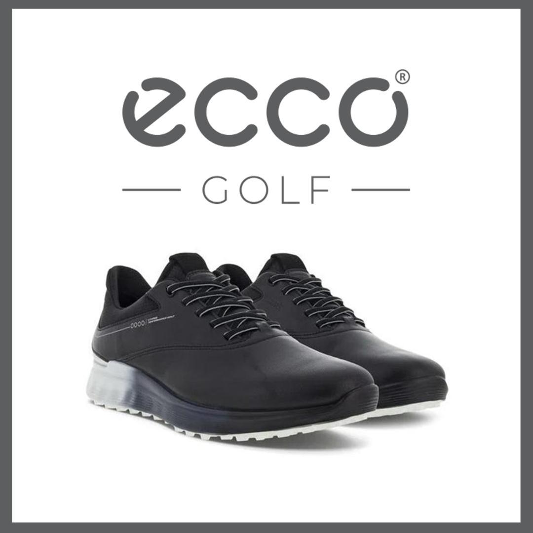 ○★新品未使用 エコー エススリー ゴアテックスゴルフシューズ ブラック25cm