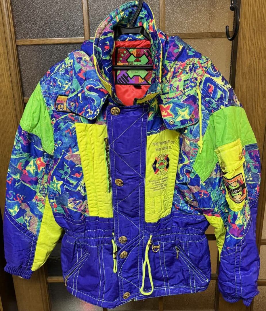 ellesse エレッセ スキーウェア 上下セット Mサイズ 昭和レトロ