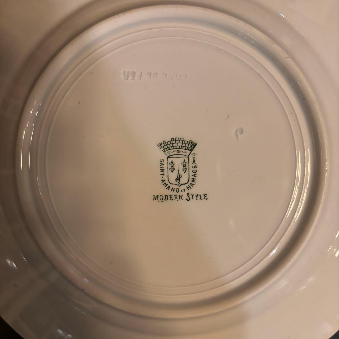 フランスアンティークプレート 3枚セット ラズベリー・小鳥・ボタニカル・小花柄