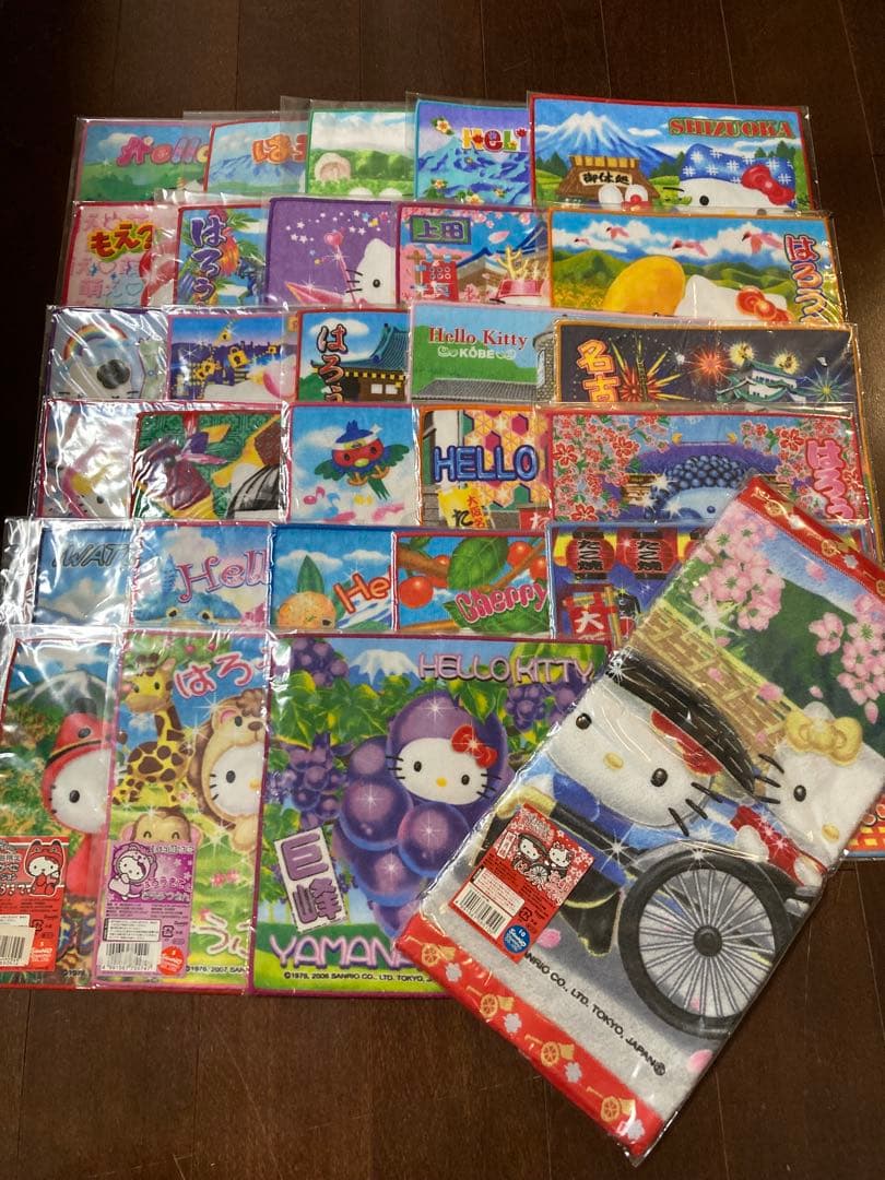 【まとめ売り】ハローキティ ご当地タオル 29枚 セット【未開封品】