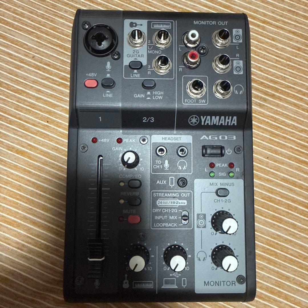 ヤマハ YAMAHA ライブストリーミングミキサー AG03 MK2 B