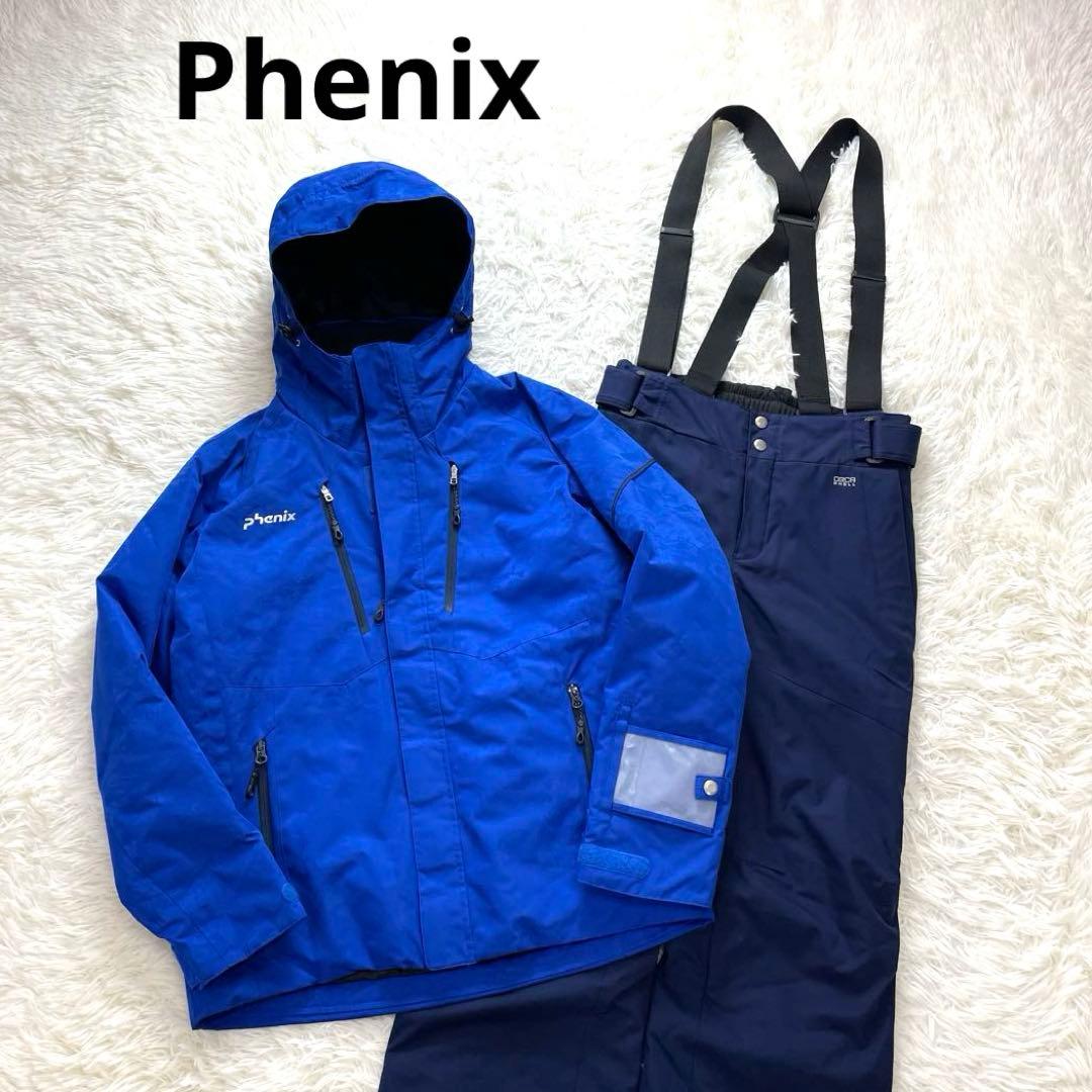 高級感✨フェニックス スキーウェア セット 上下 メンズ M 青 黒 総柄
