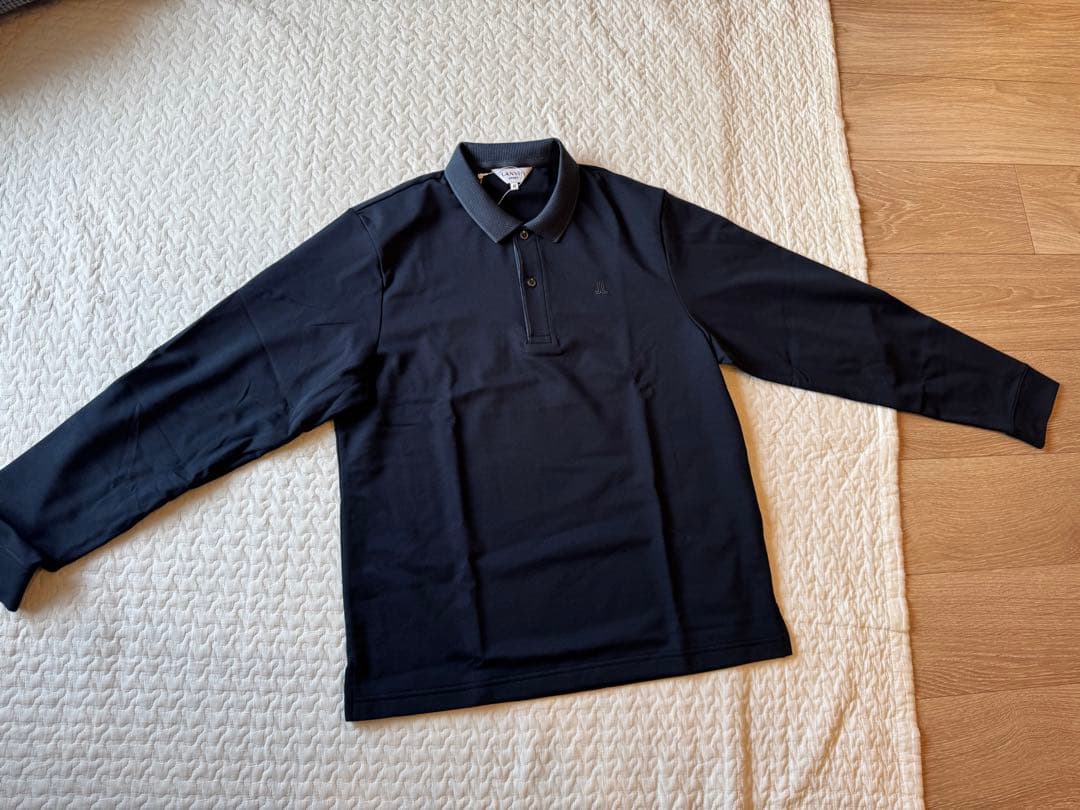 値下げ【新品未使用】LANVIN ゴルフ長袖シャツ ネイビー