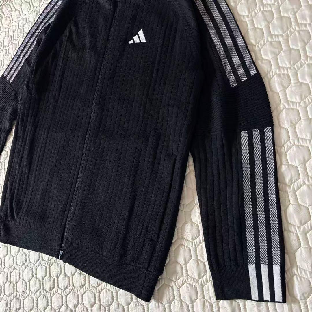 L即日発送新品23100円アディダスゴルフ/メンズ/防風セータージャケット/黒