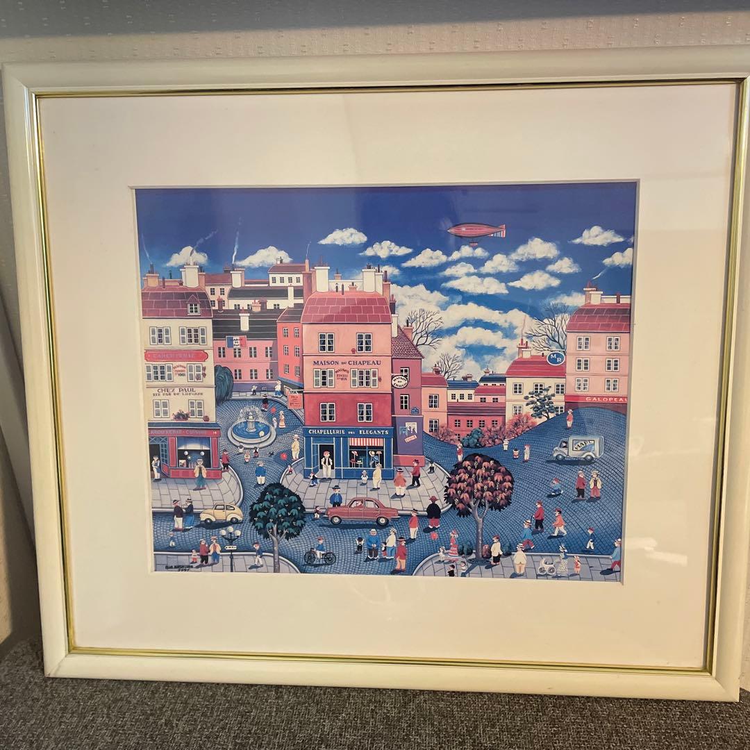 B.J. KASHIWA 1991 リトグラフ　日曜の午後