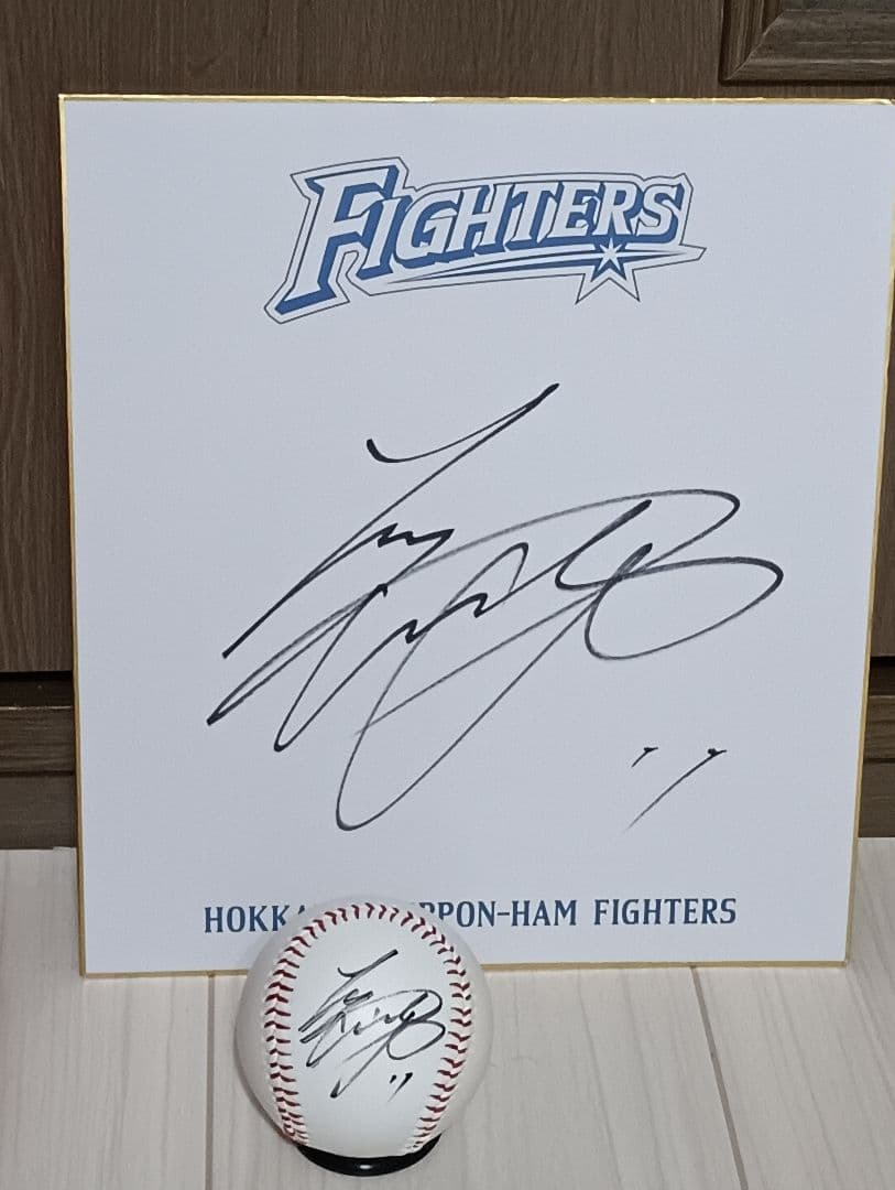 ロゴ入り色紙！大谷翔平 直筆サイン色紙、直筆サインボール セット