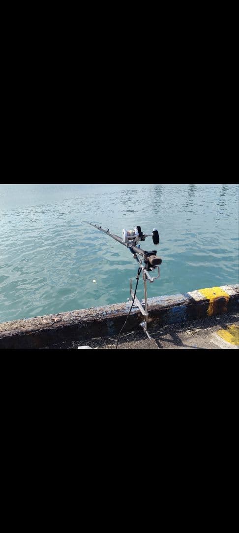 石鯛　カゴ釣り　堤防車輪留めピトン　アンカー不要