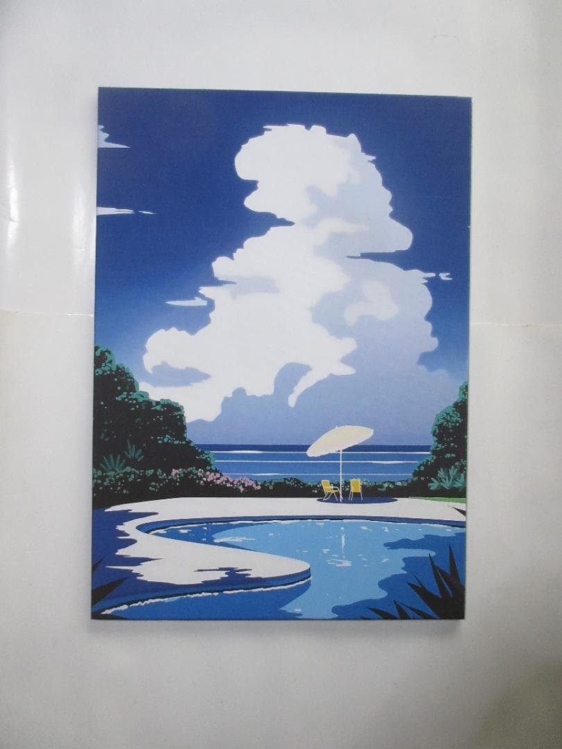 永井博ポスター 木製パネル加工の新品です。