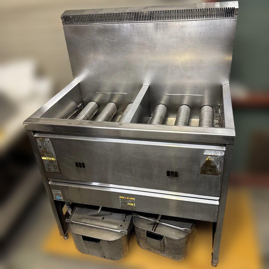 業務用ステンレスフライヤー 2コンパートメントタニコー製NB-TGFL-C87W