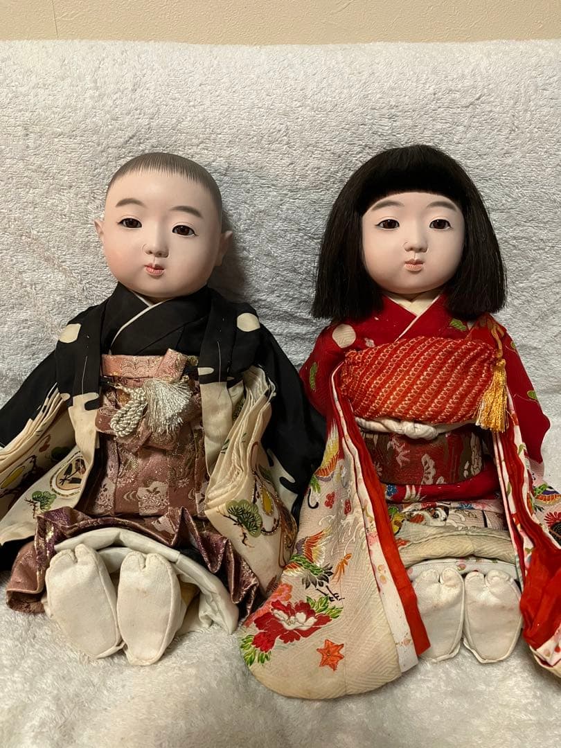 市松人形 可愛い男女2体