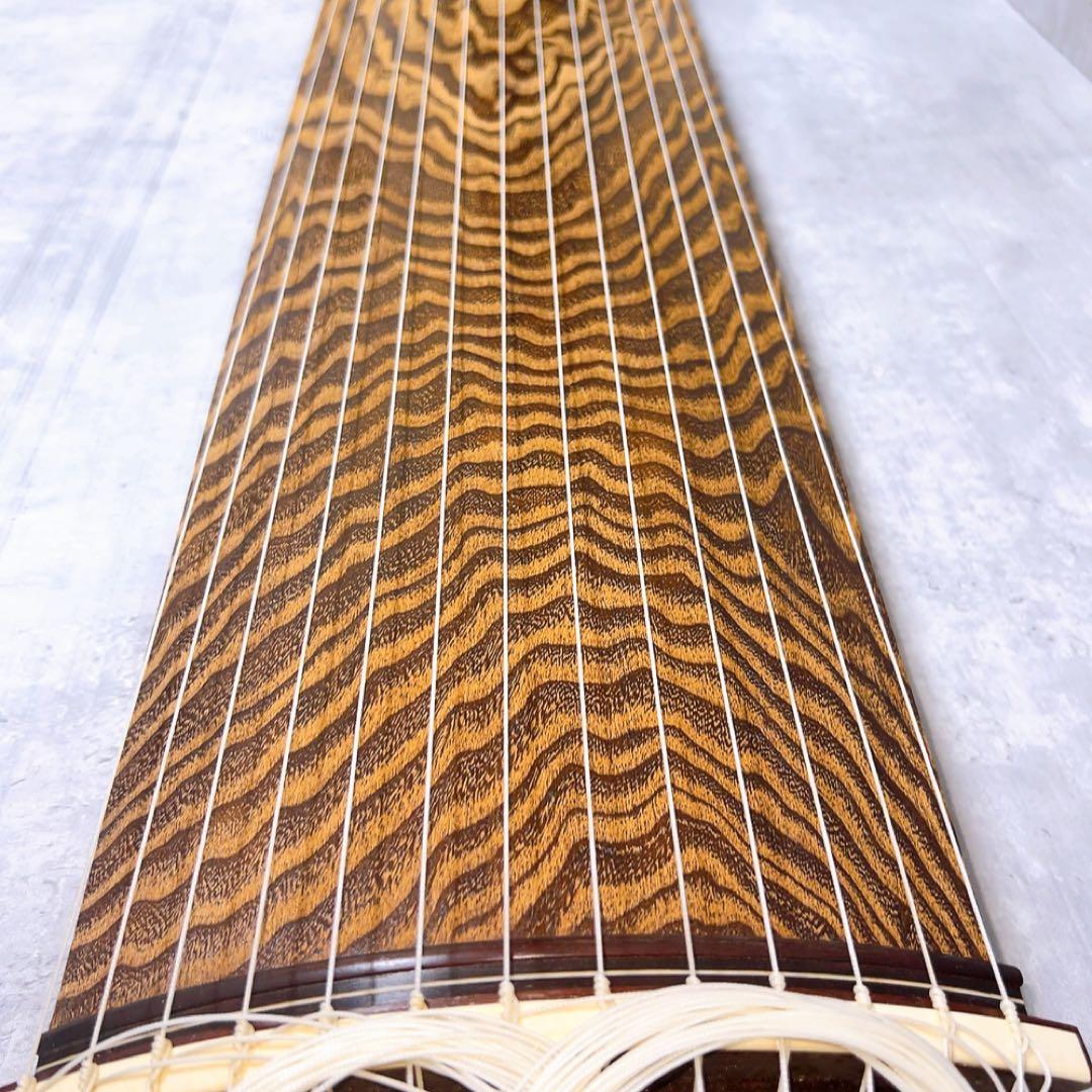 超希少! お琴　箏　麻型彫り　ダイヤモンド彫り　13弦　くり甲　高級素材　上角