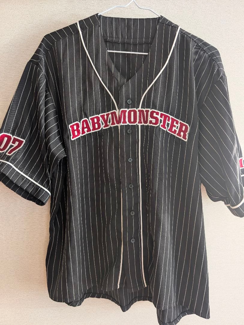 【美品】BABYMONSTER BATTER UP ベースボールシャツ 黒 M
