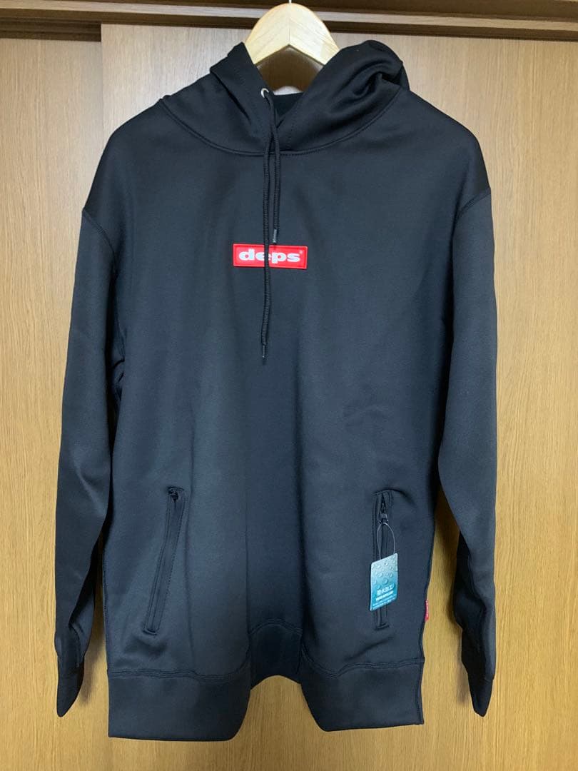 deps ボンデッドフーディー　ボックスロゴ　ブラック　Lサイズ