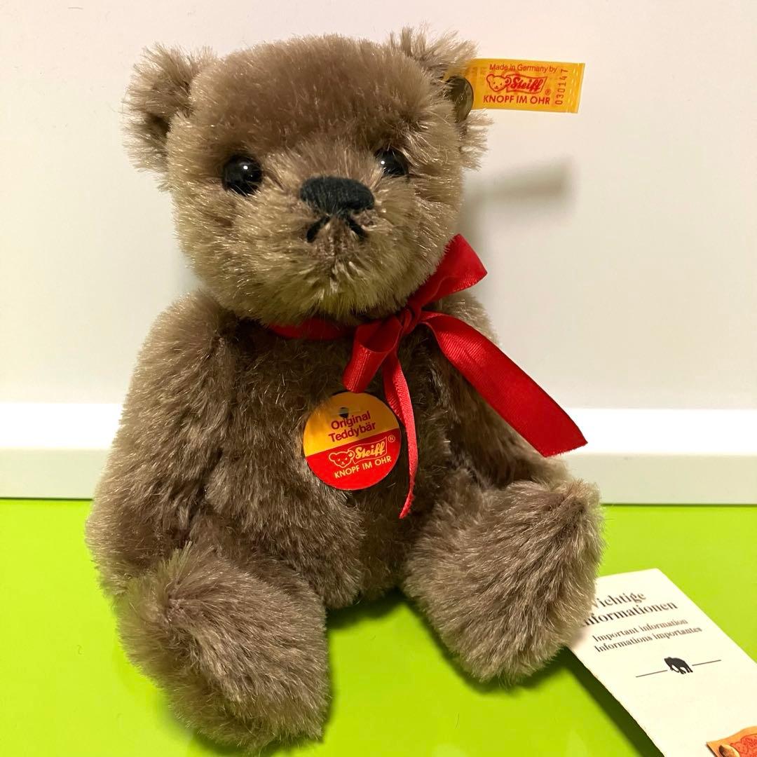 シュタイフ（steiff)⭐️小さめテディベア⭐️こげ茶⭐️ビンテージ