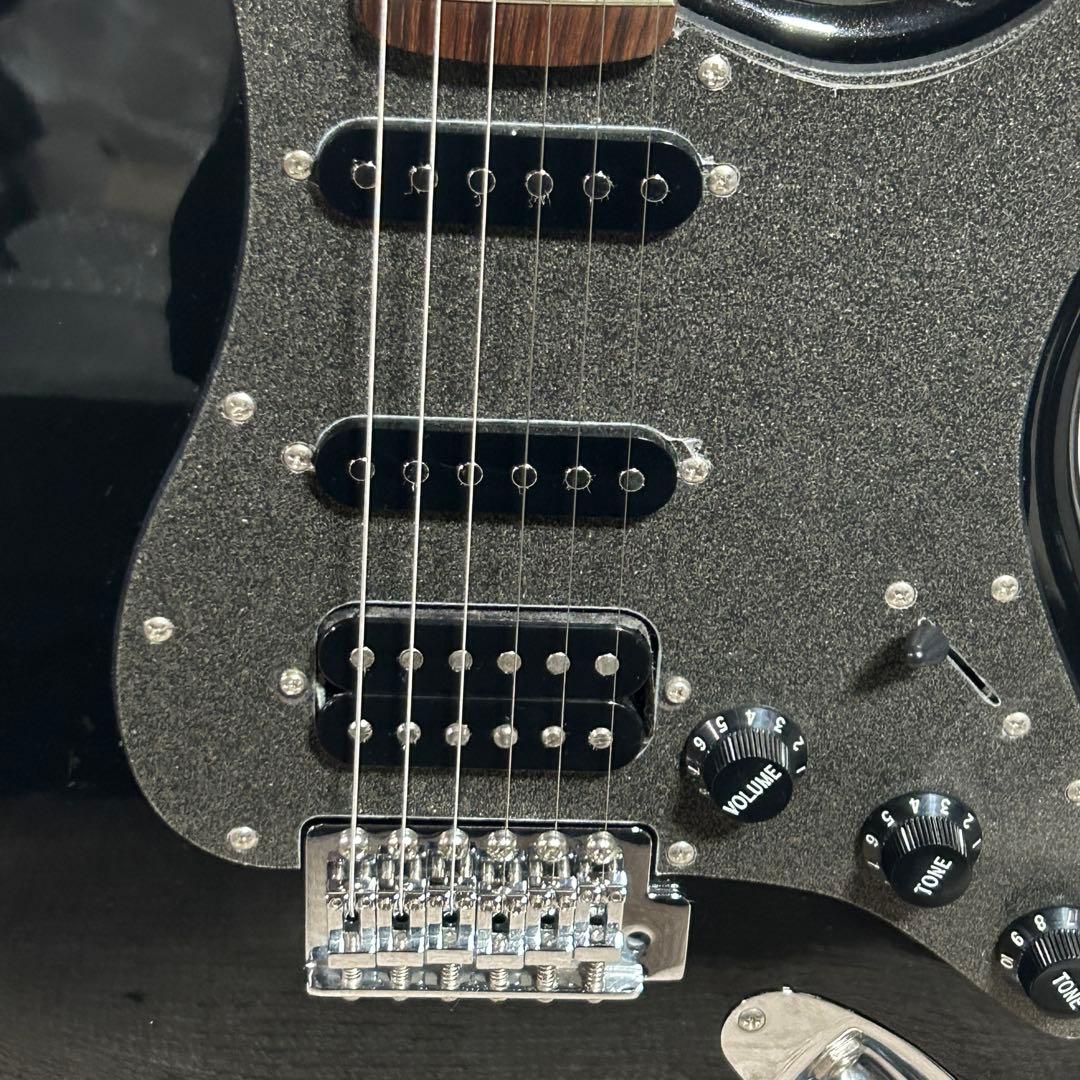 美品メンテ済 スクワイヤー ストラトキャスター アフィニティHSSラメ黒