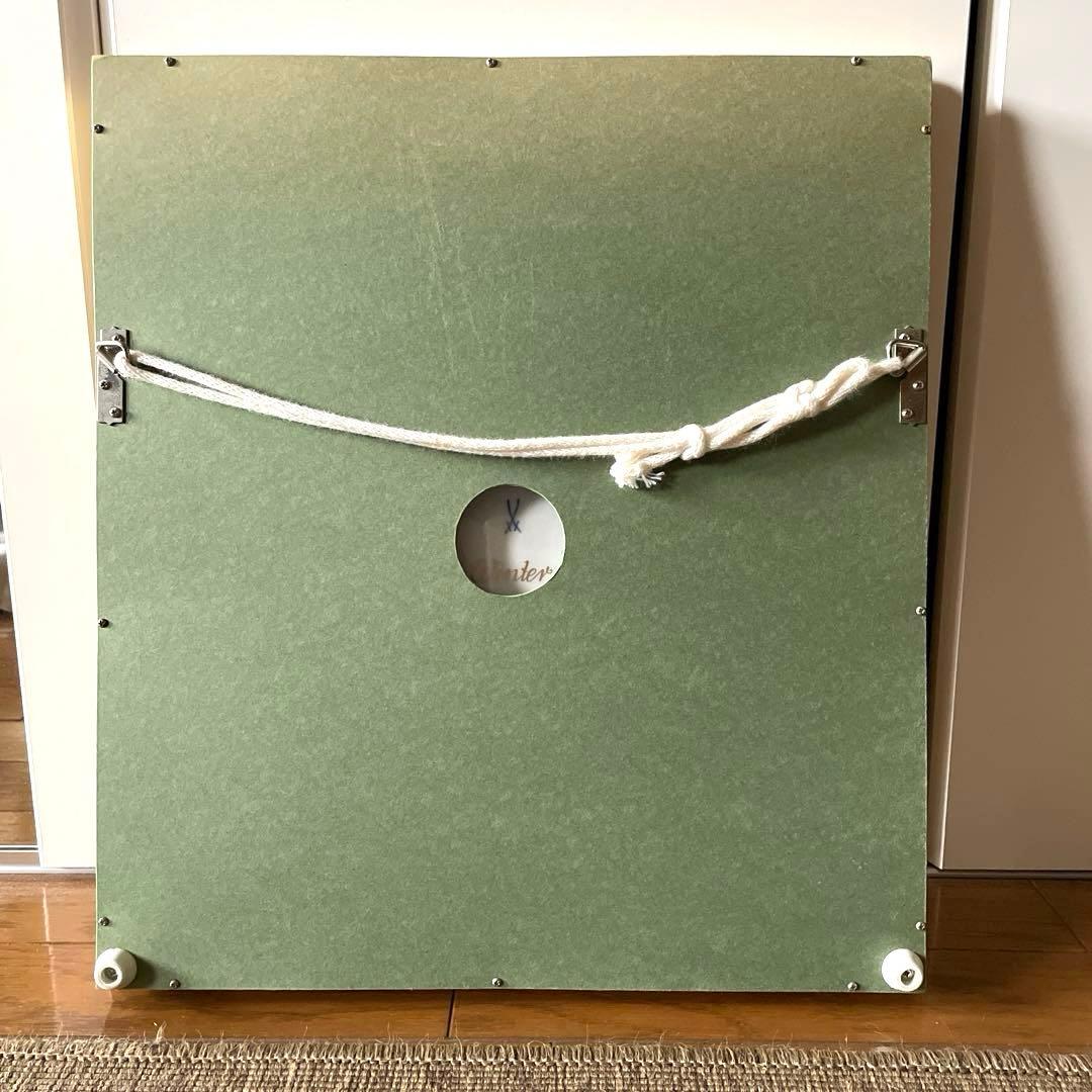 ＊四季の花「Winter」＊額装４２×３８・画２５×２１・Meissen・希少・