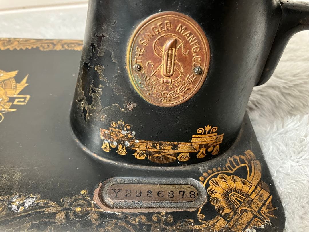 ⭐︎1925年製シンガー/アンティークミシン(ジャンク)♪シリアルY2986878