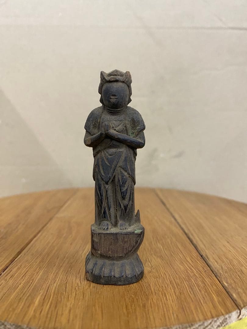 円空彫り仏　観音菩薩　全高8.5センチ