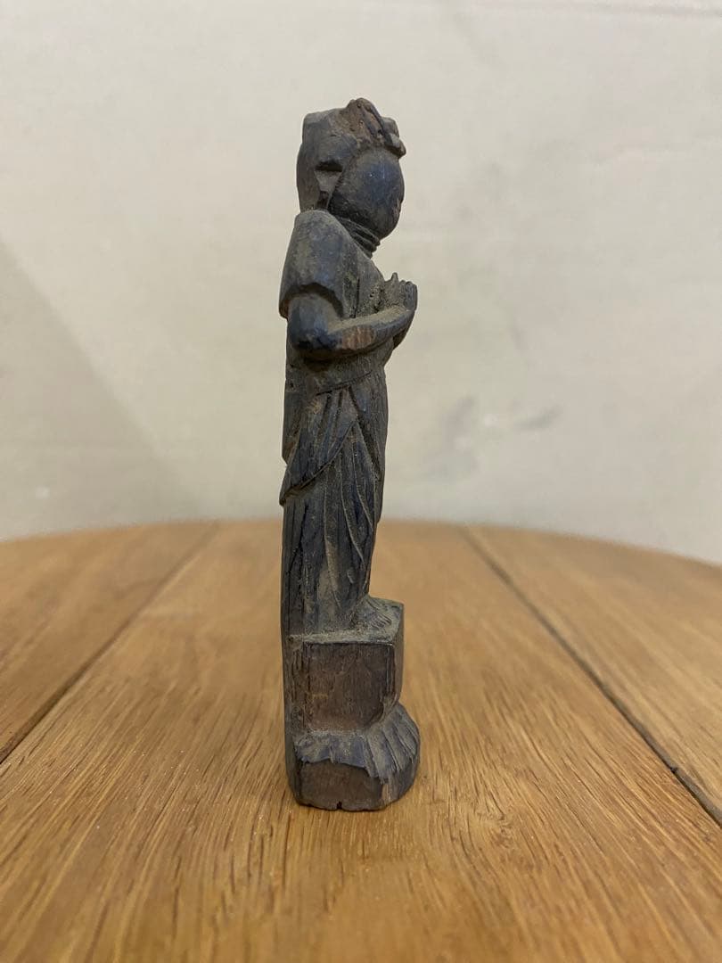 円空彫り仏　観音菩薩　全高8.5センチ