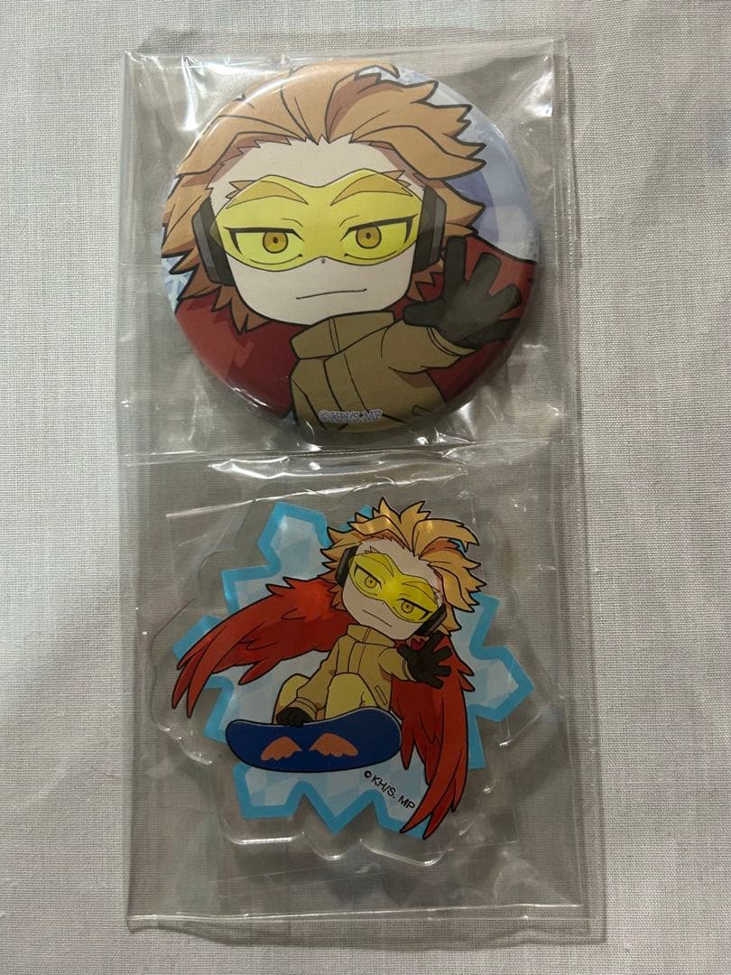 ヒロアカ　ホークス　アクリルキーホルダー　缶バッジ　さっぽろ雪まつり限定品