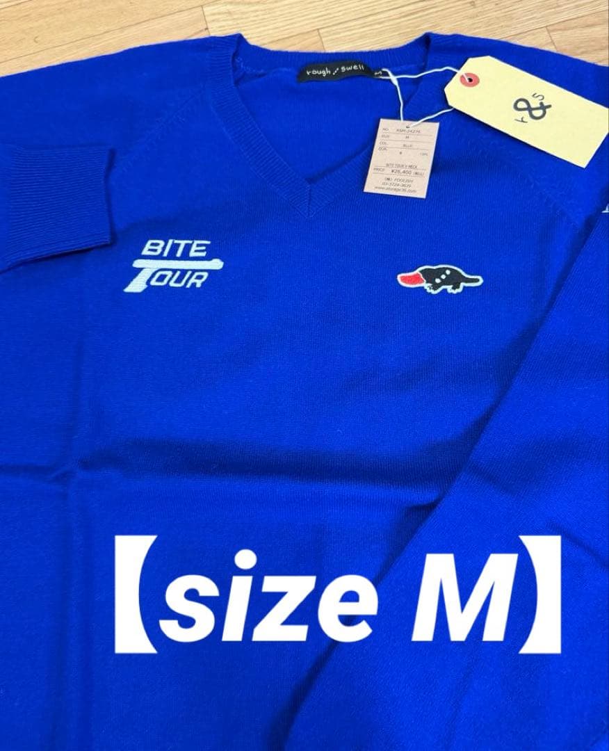 新品正規品ROUGH&SWELL/M】高品質ウール100%Vネックニットセーター