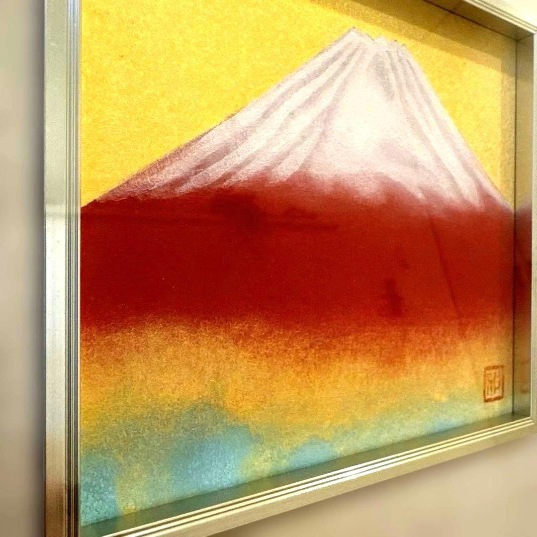 【赤富士★前本利彦】日本画 成川美術館 ☆赤富士☆縁起の良い☆厄除け☆商売繁盛