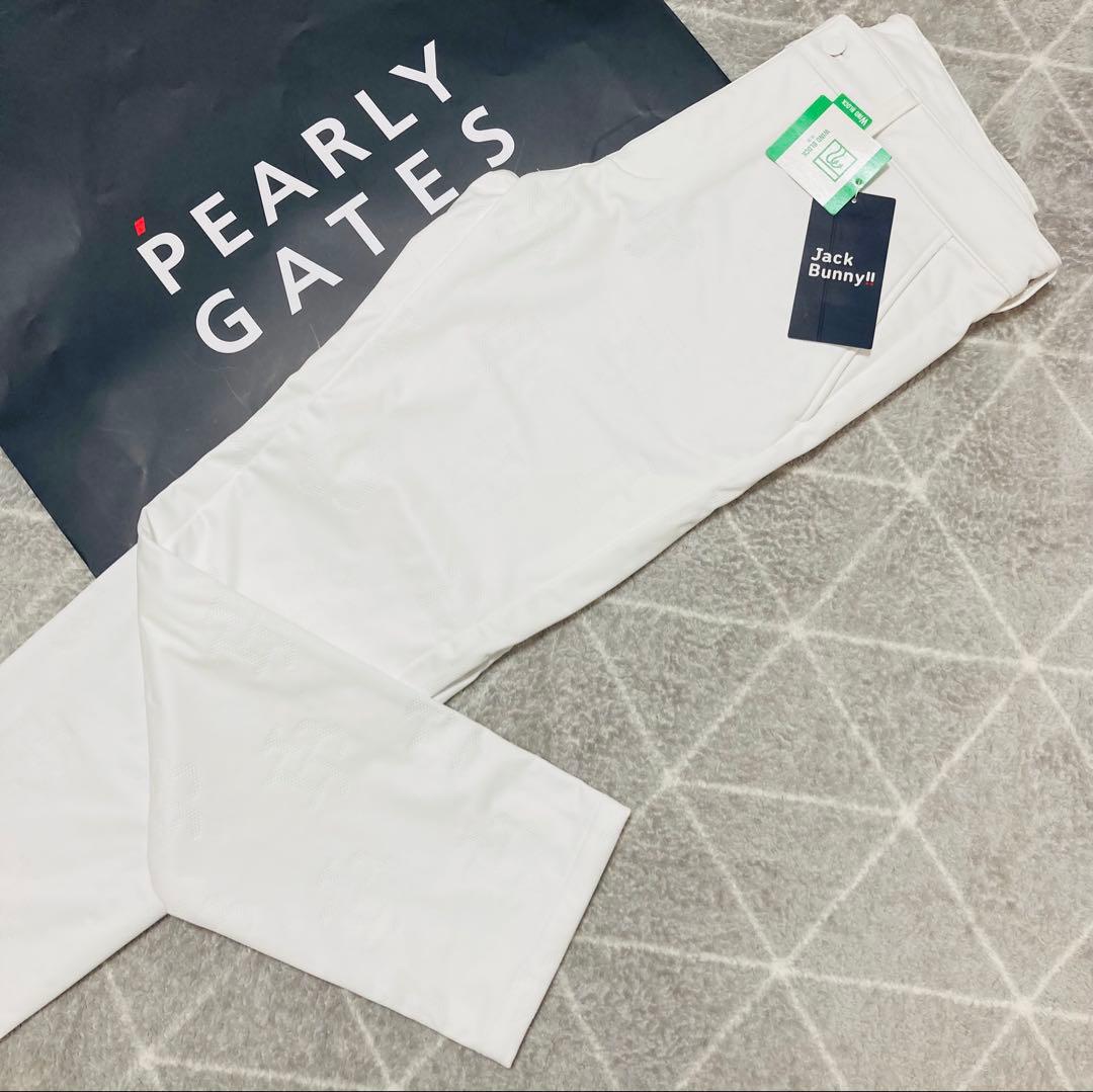 新品 ジャックバニー ピンソニック裏フリース 防風テーパードパンツ(6)LL/白