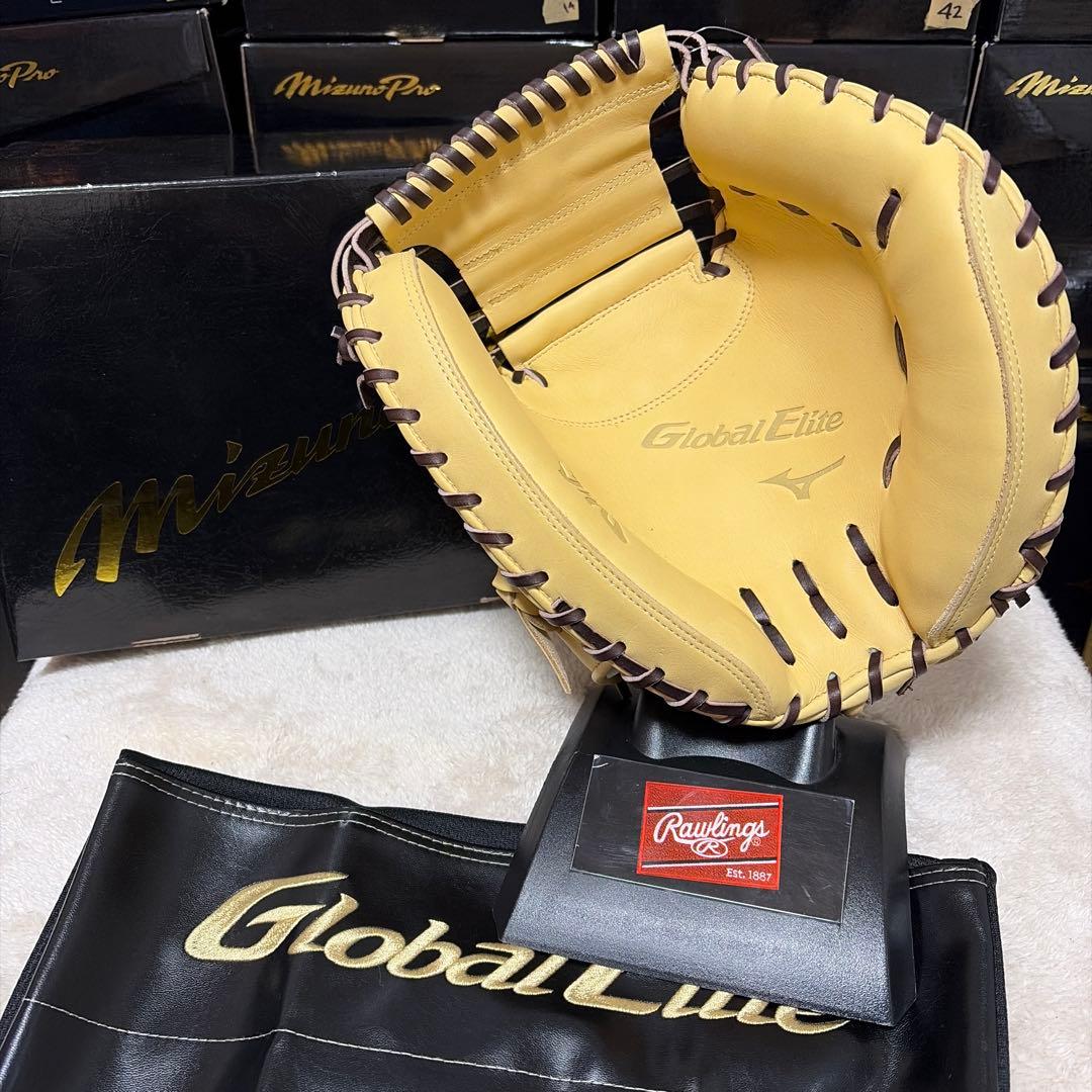 ミズノ　Global Elite 號　軟式　捕手用　キャッチャーミット　M-R型