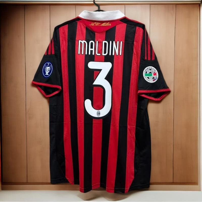 09-10 ACミラン MALDINI マルディーニ 半袖 シャツ 背番号3