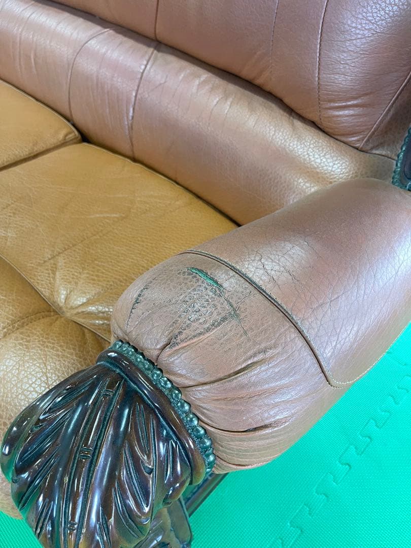 【お引き渡し限定】 アンティーク 三人掛け 大型ソファー ヴィンテージ